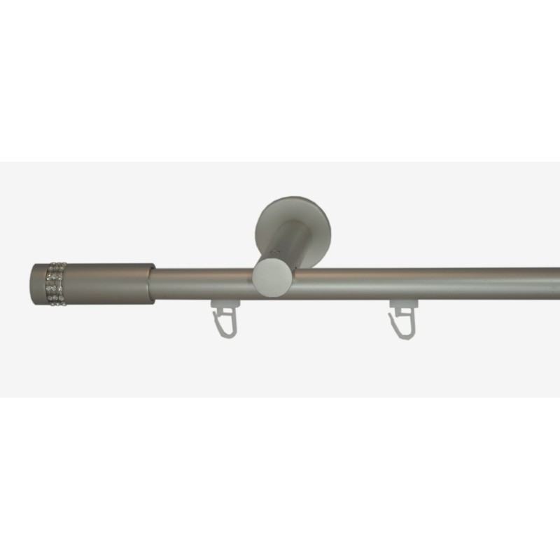 Karnisz fi 19 pojedynczy, chrom mat – Xantos (G190006)