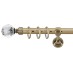 Karnisz fi 19 pojedynczy, antyk – Kula Crystal (G190008)