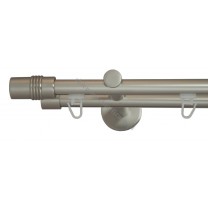 Karnisz Gral fi 19 mm, podwójny szynowy - Cylinder chrom mat (G190015)