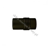Końcówka Gral fi 19 mm czarny matowy - Cylinder (Para)