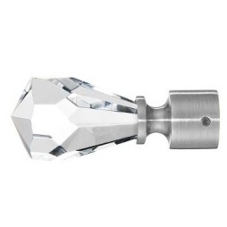 Końcówka Gral fi 16 efekt stali - Crystal (Para)