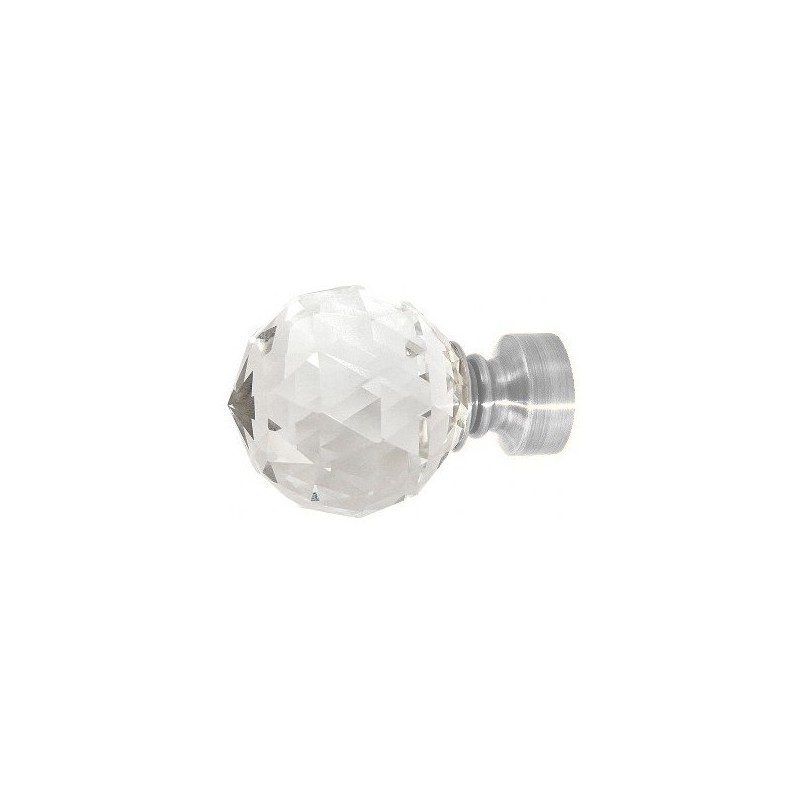 Końcówka Gral fi 25 efekt stali - Kula Crystal (Para)
