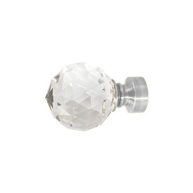 Końcówka Gral fi 25 efekt stali - Kula Crystal (Para)