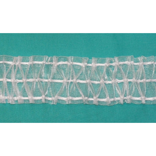 Taśma firanowa smok szer. 8 cm poliester - 50 mb