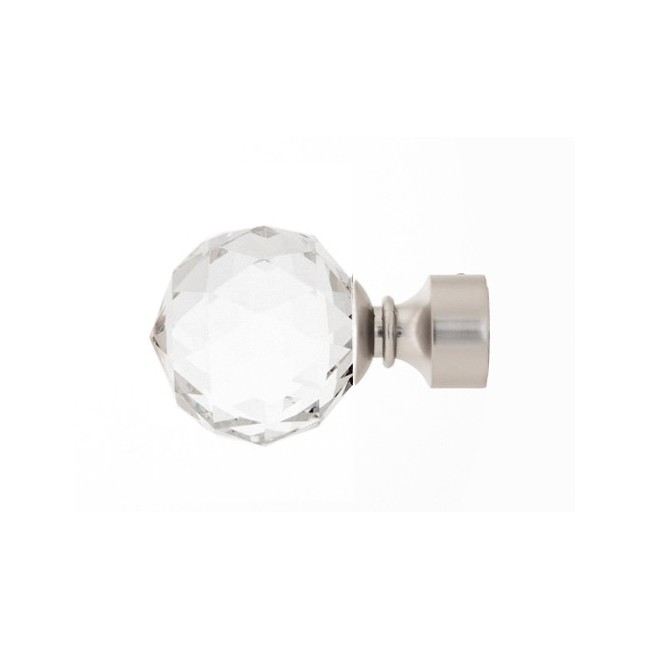 Końcówka Gral fi 25 chrom mat - Kula Crystal (Para)