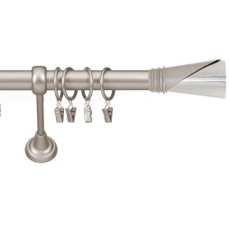 Karnisz Gral fi 25 pojedynczy, kolor chrom mat – Duncan  (G250035)