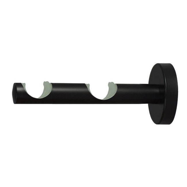 Wspornik do rury karnisza podwójny dł. 160 mm (80 + 80) - czarny matowy (stal nierdzewna)