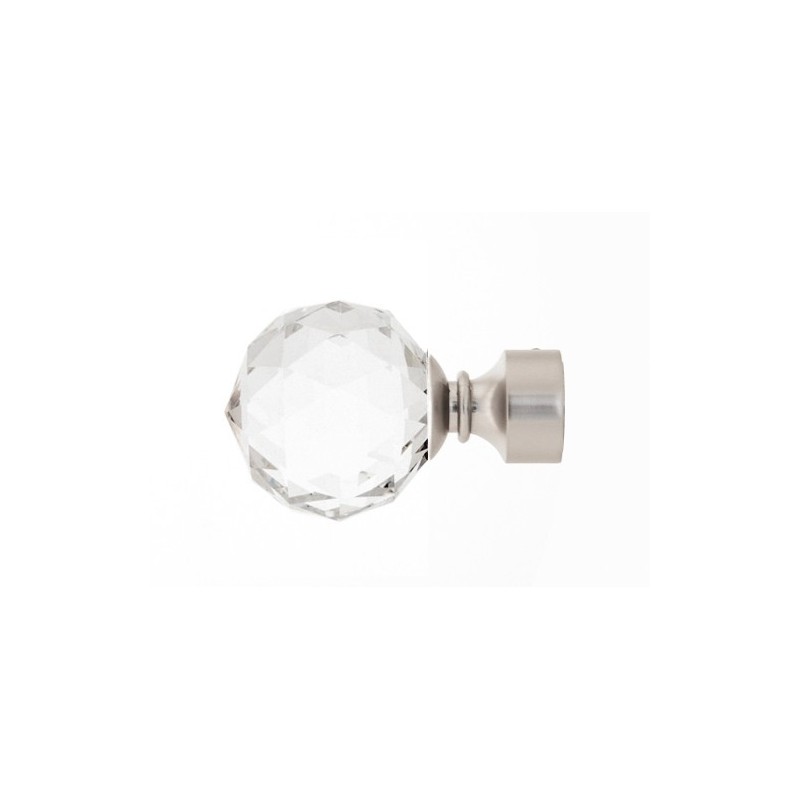 Końcówka Gral fi 19 chrom mat - Kula Crystal (Para)