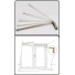 Karnisz uchylno - otwierany w kolorze inox, fi 20 mm, dł. 110 cm - stal nierdzewna 