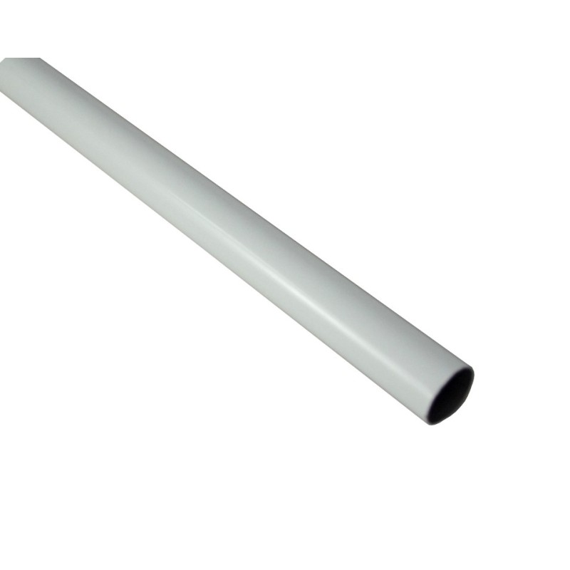 Drążek Gral gładki  fi 19 mm biały połysk - 240cm