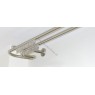 Karnisz podwójny szynowy fi 20 mm gięty podwójnie, inox - stal nierdzewna / aluminium (TH008)