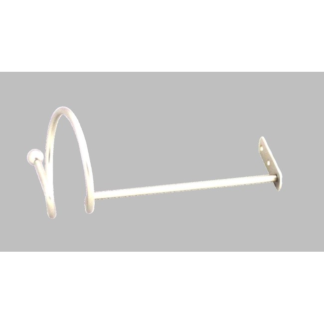 Uchwyt / rozeta spirala mała 15 cm biała - para