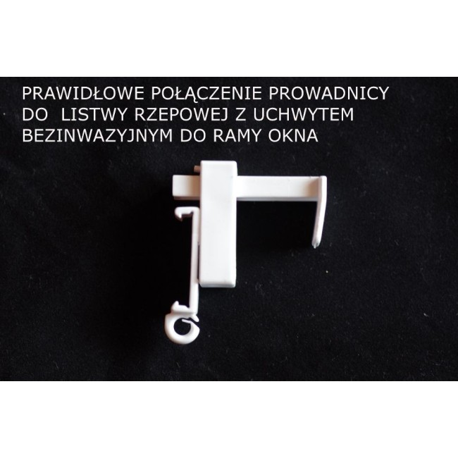 Uchwyt bezinwazyjny do ramy okiennej dla listw rzepowych aluminiowych - 1 szt