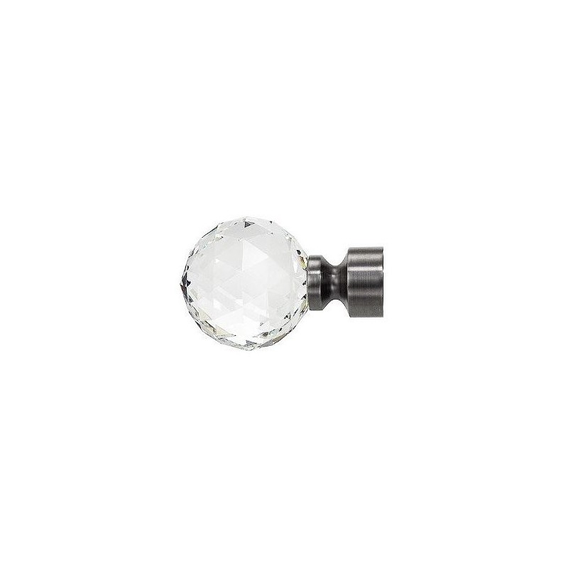 Końcówka Gral fi 35 stal rustykalna - Kula Crystal (Para)