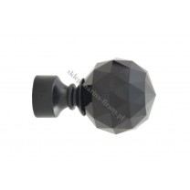 Końcówka Gral fi 19 mm czarny matowy - Kula Crystal Black (Para)