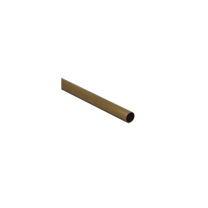 Drążek - rura karnisza ryflowana fi 20 mm dł. 150 cm - antico (mosiądz)