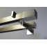 Karnisz podwójny Modern 25 srebrny inox z końcówką Prostokąt MDH2507
