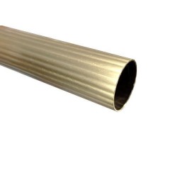 Drążek - rura karnisza ryflowana fi 20 mm dł. 150 cm - satyna (mosiądz)