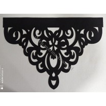 Ażur do firan, wzór Todi, szer. 40 cm, czarny, dwuwarstwowy - odrzut nr 76