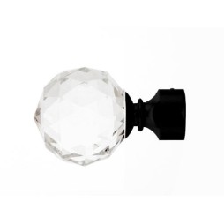 Końcówka Gral fi 25 czarny matowy - Kula Crystal (Para)