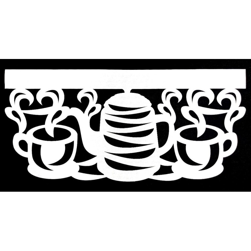 Ażur do firan wzór AZ80 Cafe