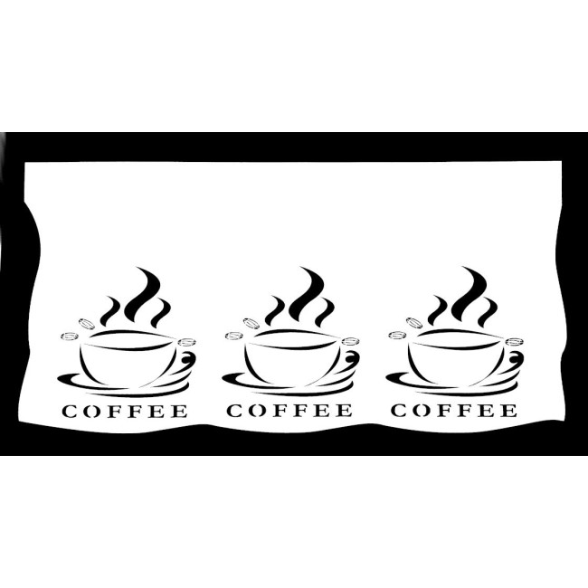 Ażur do firan wzór AZ84 Coffee