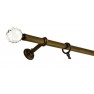 Karnisz pojedynczy mosiężny Classic fi 20 mm - TH0072 Cristal 50 mm