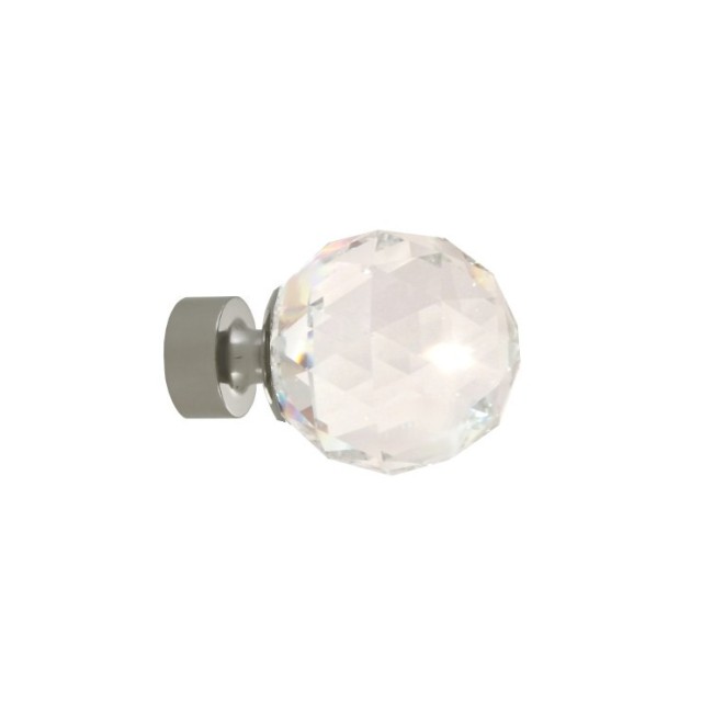 Końcówka do profilu - rury 20 mm Kula Cristal 40 mm - inox poler (stal nierdzewna) - 1 szt