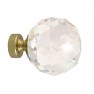 Końcówka do rury 20 mm Kula Cristal 50 mm - poler mosiądz - 1 szt