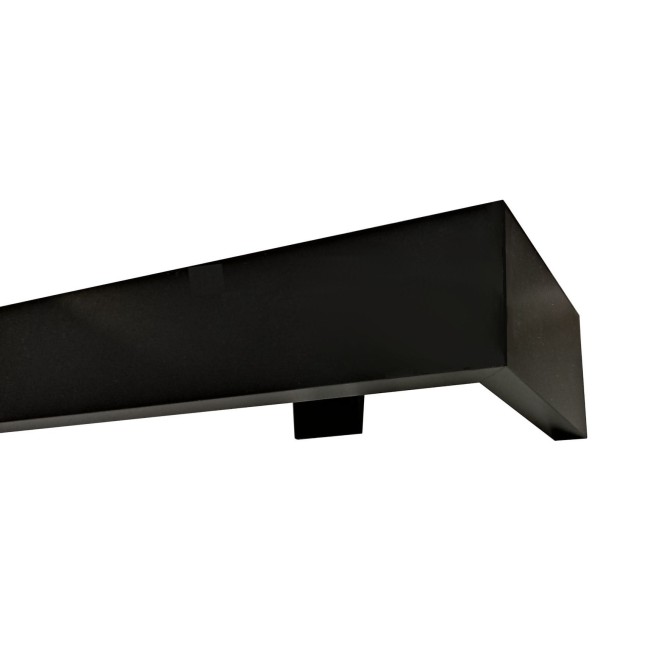 Maskownica  - osłona aluminiowa 60 mm ścienna z dwiema szynami czarna matowa P61V013