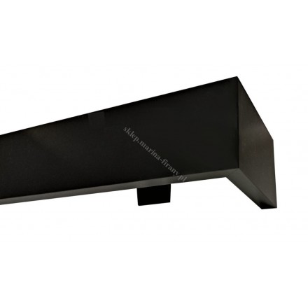 Maskownica  - osłona aluminiowa 101 mm ścienna z jedną szyną czarna matowa P101V012