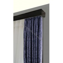 Maskownica  - osłona aluminiowa 60 mm ścienna z dwiema szynami czarna matowa P61V013