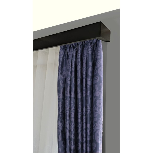 Maskownica  - osłona aluminiowa 101 mm ścienna z jedną szyną czarna matowa P101V012