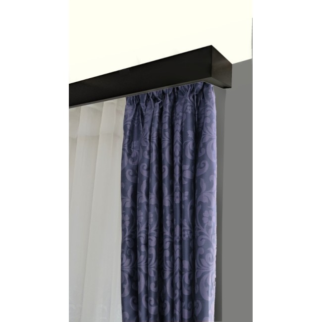 Maskownica  - osłona aluminiowa 101 mm sufitowa z jedną szyną czarna matowa P101H012