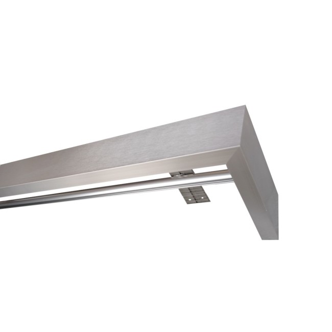 Maskownica  - osłona aluminiowa 60 mm sufitowa z dwiema szynami kolor inox P61H043