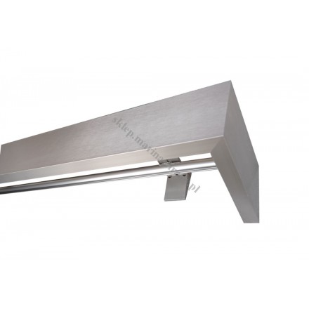 Maskownica  - osłona aluminiowa 101 mm ścienna z jedną szyną inox P101V042 - widok z dołu