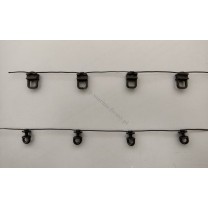 Suwaki obrotowe ze sznurkiem Wave w kolorze czarnym- system Fala, odstęp 6 cm