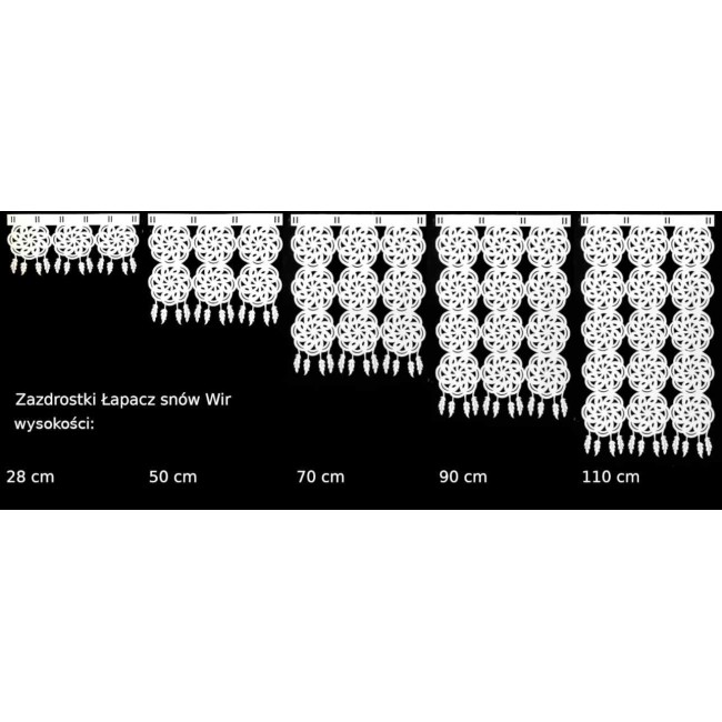 Zazdrostka ażurowa wzór AZ78P Łapacz snów Wir
