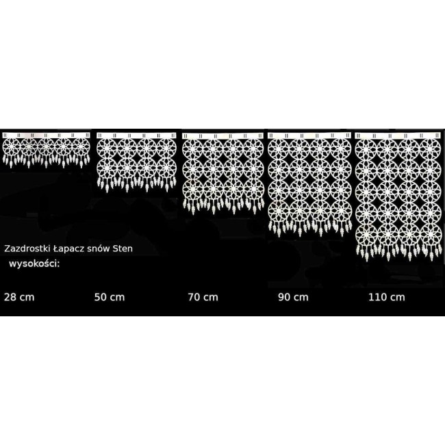 Zazdrostka ażurowa wzór AZ082P Łapacz Snów Sten wysokość do wyboru