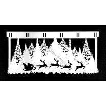 Zazdrostka ażurowa świąteczna wzór AZ110P Mikołaj z saniami