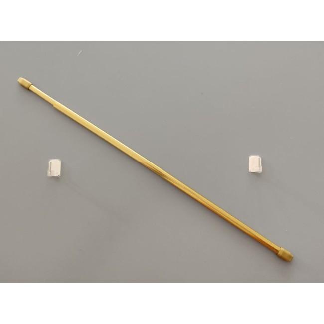 Drążek do zazdrostki mosiądz (złoty) dł. 80 cm - komplet Drążek do zazdrostki mosiądz (złoty) dł. 80 cm - komplet
