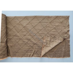 Tkanina zasłonowa Tafta w kratkę, szer. 150 cm, kolor ciemny brąz cena za 1 mb