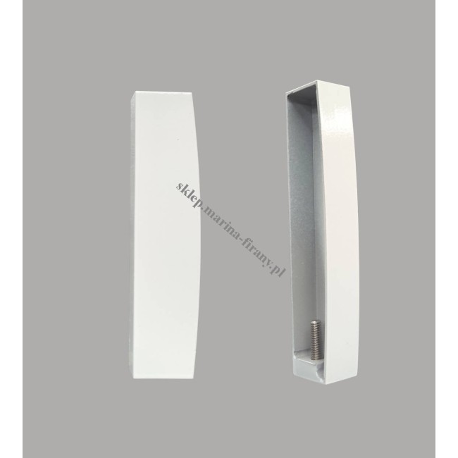 Końcówka płaska do profilu Modern 80 biały połysk (aluminium) - 1 para