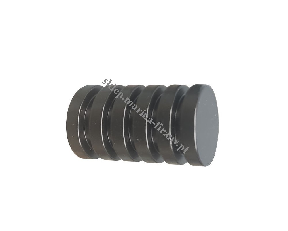 Końcówka Radiator do profila/ rury 20 mm - czarny matowy (st. nierdzewna) - 1 szt
