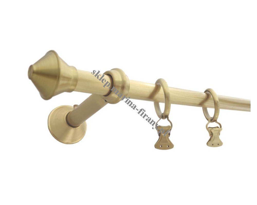 Karnisz pojedynczy mosiężny rurowy Art Deco 20 mm - ARD004