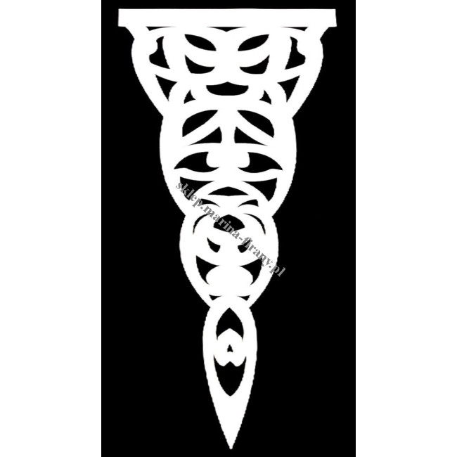 Panel ażurowy Flora symetryczna, biały trzywarstwowy szer 50 cm wys 115 cm - okazja nr 9