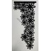 Panel ażurowy boczny - Kwiatki 50x100 cm dwuwarstwowy czarny - odrzut nr 203