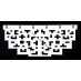 Zazdrostka ażurowa Pixel, biały dwuwarstwowy szer 70 cm - okazja nr 55