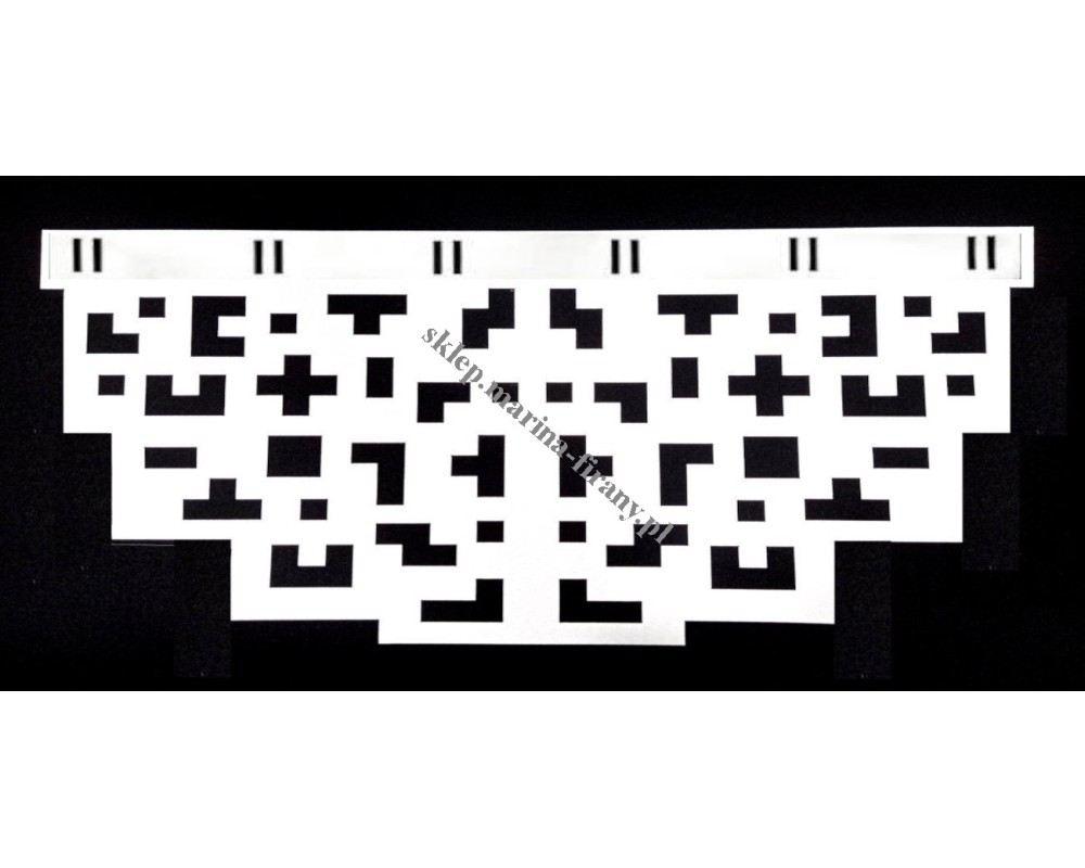 Zazdrostka ażurowa Pixel, biały dwuwarstwowy szer 70 cm - okazja nr 55