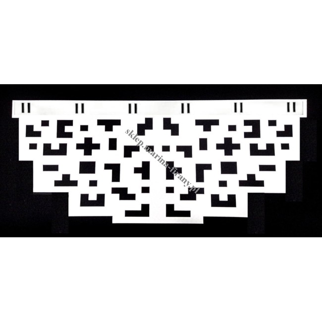 Zazdrostka ażurowa Pixel, biały dwuwarstwowy szer 70 cm - okazja nr 55